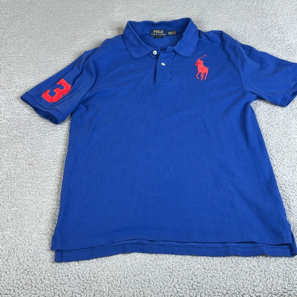POLO RALPH LAUREN  Shirt Boy XL  18-20 Big Pony Rugby Jersey Kid Youth Logo